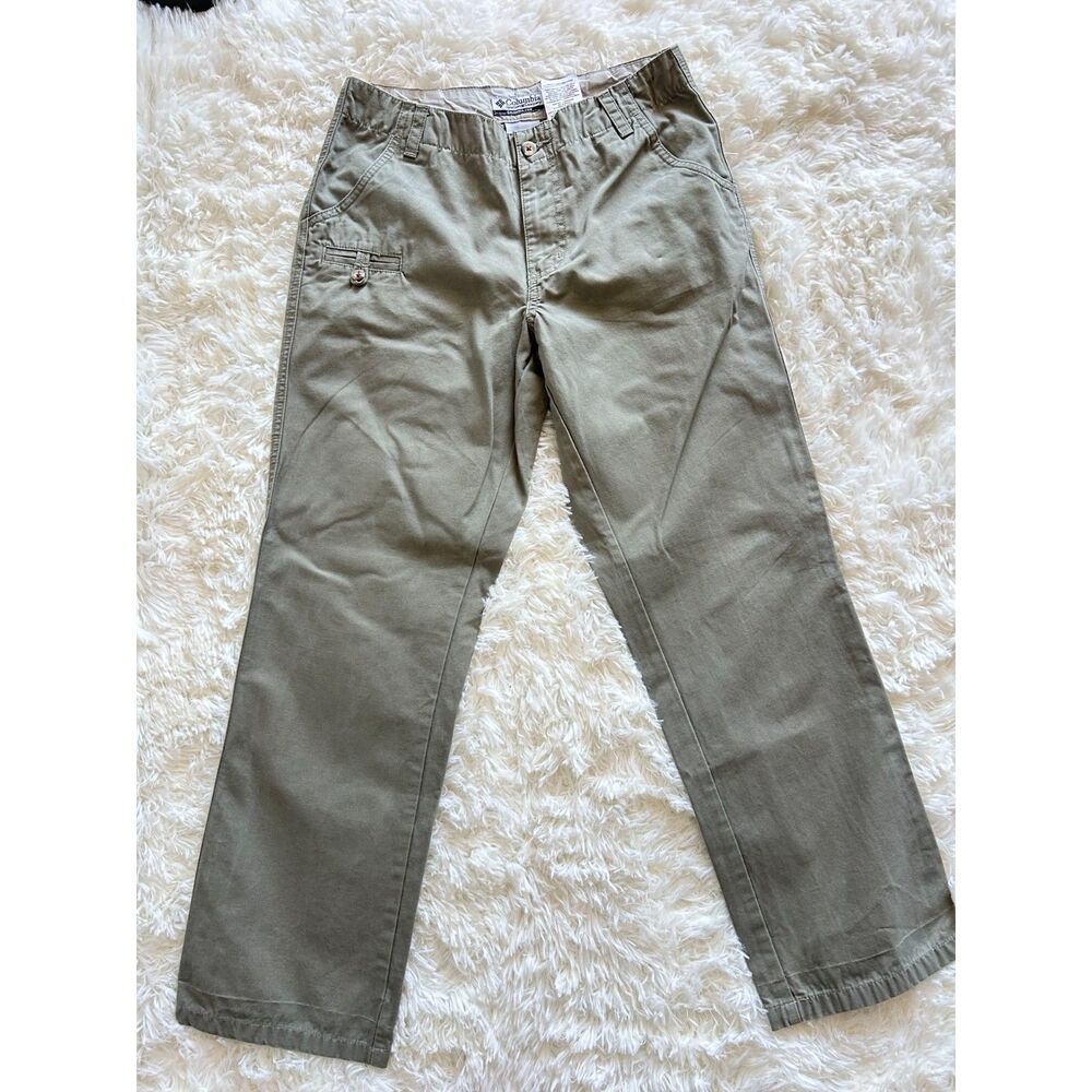 Columbia Sportswear Khaki Green Trail Utility Hiking Pants Womens 4 Long Tall